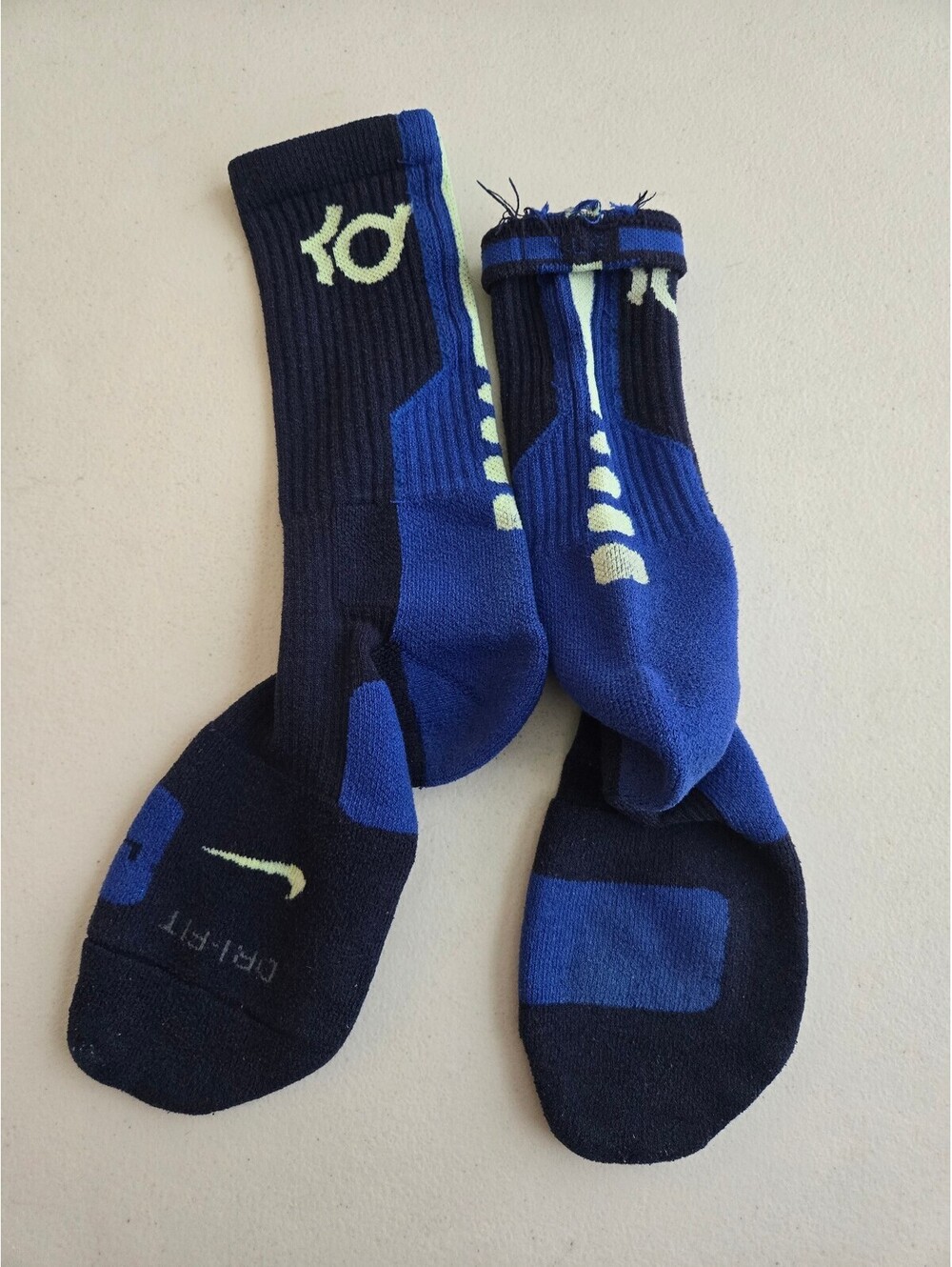 Nike KD Elite Basketball Crew Socks Navy Royal Dri-FIT Adult L